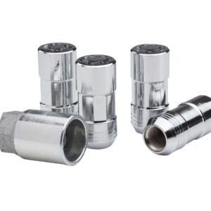 Wheel Lock Kit in Chrome with One Key and Four Wheel Locks (10-Piece Multipack)