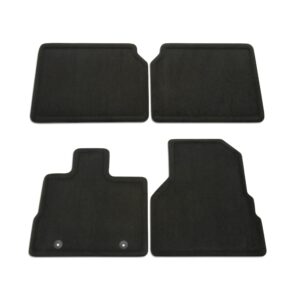 Front and Rear Carpeted Floor Mats in Jet Black