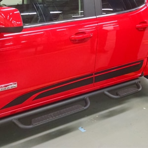 Crew Cab Body Side Decal Package in Black