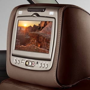 Rear-Seat Entertainment System with DVD Player in Cocoa Vinyl with Dune Stitching