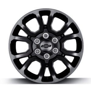 18x8.5-Inch Aluminum 6-Split-Spoke Wheel in Low Gloss Black