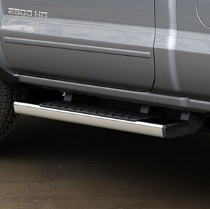 Regular Cab 6-Inch Rectangular Assist Steps in Chrome