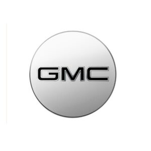 Center Cap in Bright Aluminum with Black GMC Logo