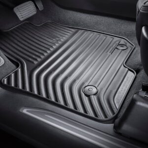 Double Cab First- and Second-Row Premium All-Weather Floor Mats in Jet Black