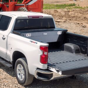 Cross Bed Single Lid Crossover Aluminum Tool Box with Pull Handles in Gloss Black by UWS® - Associated Accessories