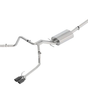 5.3L Cat-Back Dual-Split Rear-Exit Through-the-Bumper Exhaust Upgrade System with Quad Black Chrome Tips for Long Wheel Base Models by Borla® - Associated Accessories