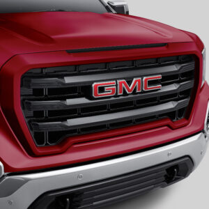 Grille in Black with Red Quartz Tintcoat Surround and GMC Logo (For Vehicles Without HD Surround Vision Camera)