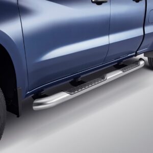 Double Cab 4-Inch Round Assist Steps in Chrome