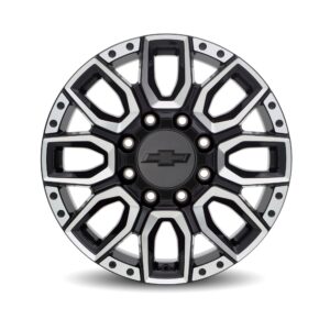 20x8.5-Inch Aluminum Multi-Spoke Wheel in Black with Selective Machining