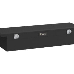 Cross Bed Low Profile Single Lid Aluminum Tool Box in Matte Black Powder Coated Diamond Tread by UWS® - Associated Accessories