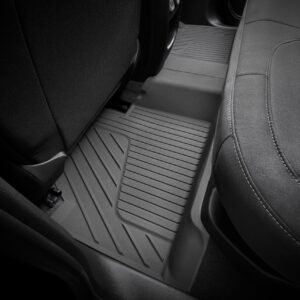 Extended Cab Second-Row Interlocking Premium All-Weather Floor Liners in Jet Black