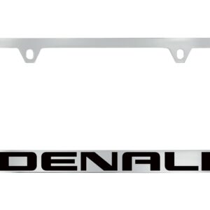 License Plate Frame by Baron & Baron® in Chrome with Black Denali Script - Associated Accessories