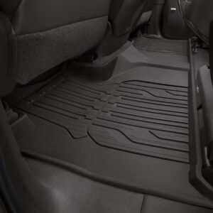 Second-Row Interlocking Premium All-Weather Floor Liners in Very Dark Atmosphere