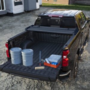 Short Bed Soft Folding Truck Bed Cover in Black by RealTruck Advantage® - Associated Accessories