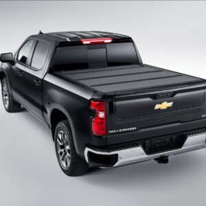 Standard Bed Hard Folding Truck Bed Cover in Matte Black by RealTruck Advantage® - Associated Accessories