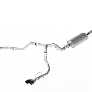 6.2L Cat-Back Dual-Rear Exit Through-the-Bumper Exhaust Upgrade System with Quad Black Chrome Tips (for Short Wheelbase Models) by Borla® - Associated Accessories