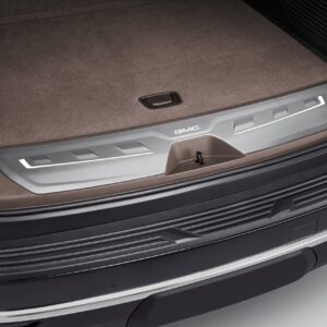 Illuminated Cargo Sill Plate in Very Dark Atmosphere with GMC Logo