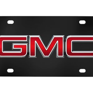 Front Vanity Plate with Red GMC Logo by Baron - Associated Accessories