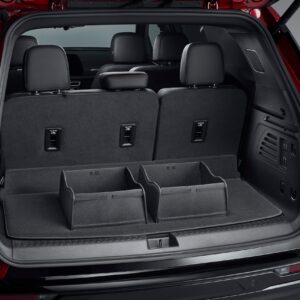 Premium Carpeted Cargo Area Mat in Ebony with Integrated Cargo Bins