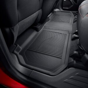 Second-Row Interlocking Premium All-Weather Floor Liners in Jet Black (for Models with Second-Row Captain's Chairs)