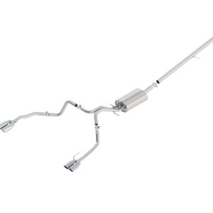 6.2L Cat-Back Dual-Split Rear-Exit Through-the-Bumper Exhaust Upgrade System with Quad Bright Chrome Tips for Long Wheel Base Models by Borla® - Associated Accessories