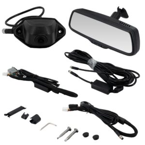 Replacement Rearview Mirror with 7.3-Inch Display and Full HD Camera by EchoMaster® - Associated Accessories