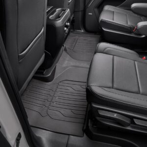 Second-Row Interlocking Premium All-Weather Floor Liners in Jet Black