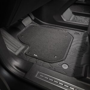First- and Second-Row Carpeted Floor Mat Inserts in Jet Black