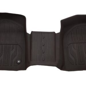 Regular Cab Interlocking Premium All-Weather Floor Liners in Dark Atmosphere with GMC Logo (for Models without Center Console)