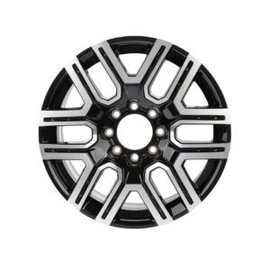 22x9-Inch Multi-Spoke Aluminum Wheel in High Gloss Black with Machined Face
