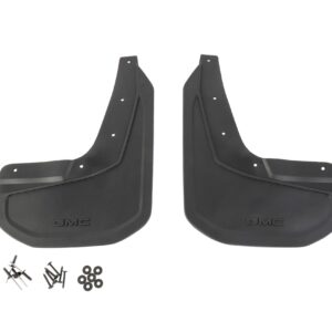 Rear Flat Splash Guards Molded in Black with GMC Logo